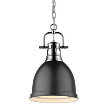  3602-S CH-BLK - Duncan Small Pendant with Chain